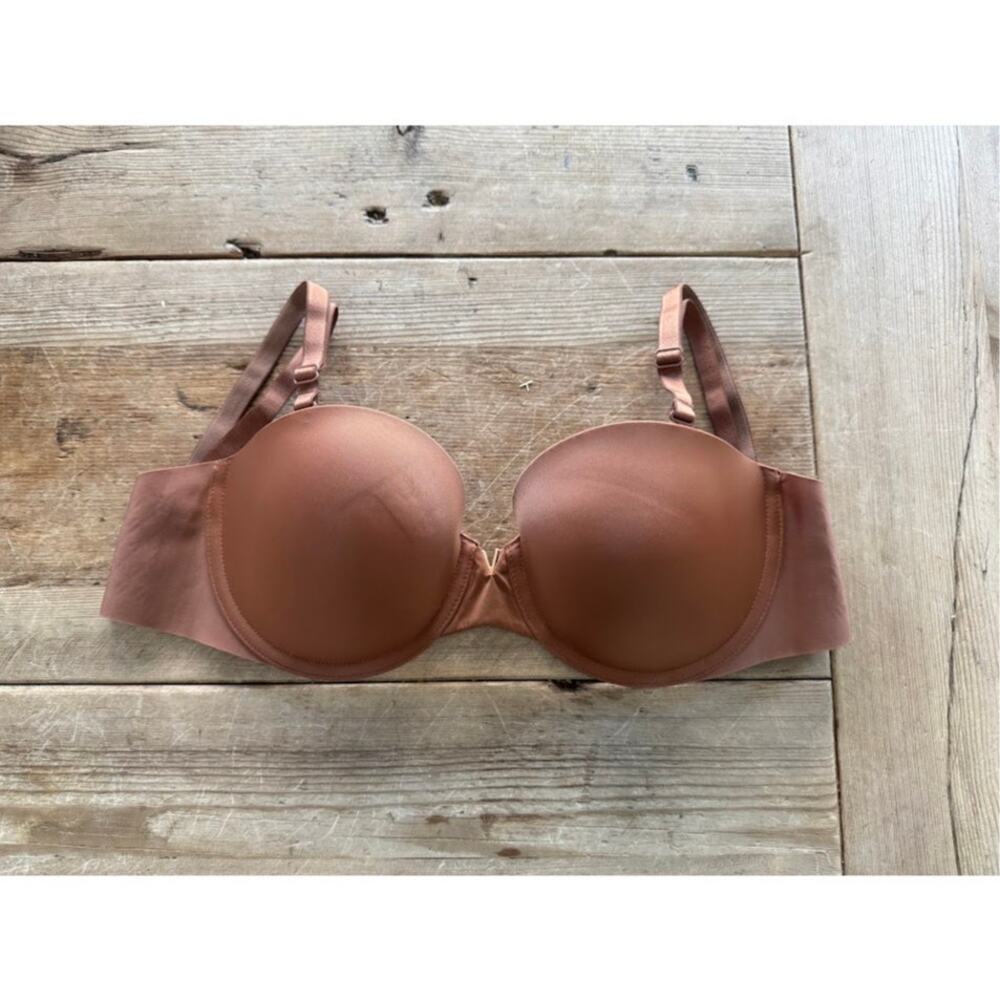 Victoria's Secret Caramel Brown 32DD Bare Illusions Uplift Strapless Bra VS